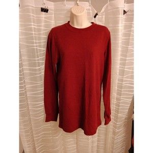 Carbon long sleeve thermal shirt, red, medium